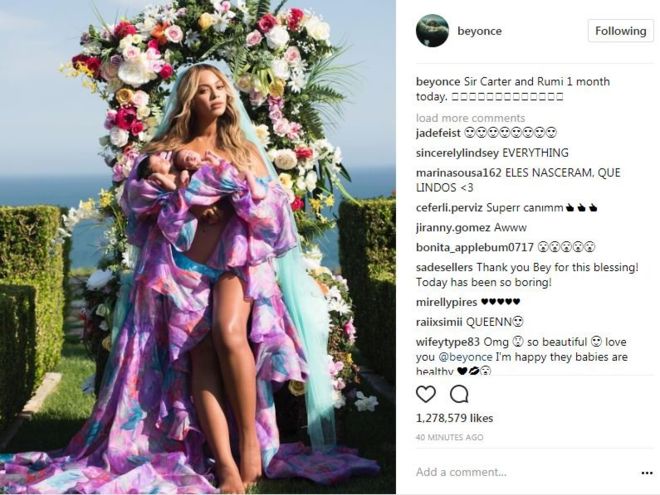 Beyoncé Introduces One-Month Old Twins 